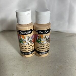 DecoArt Crafter's Acrylic All-Purpose Paint 2oz-Natural Beige 2 Pack